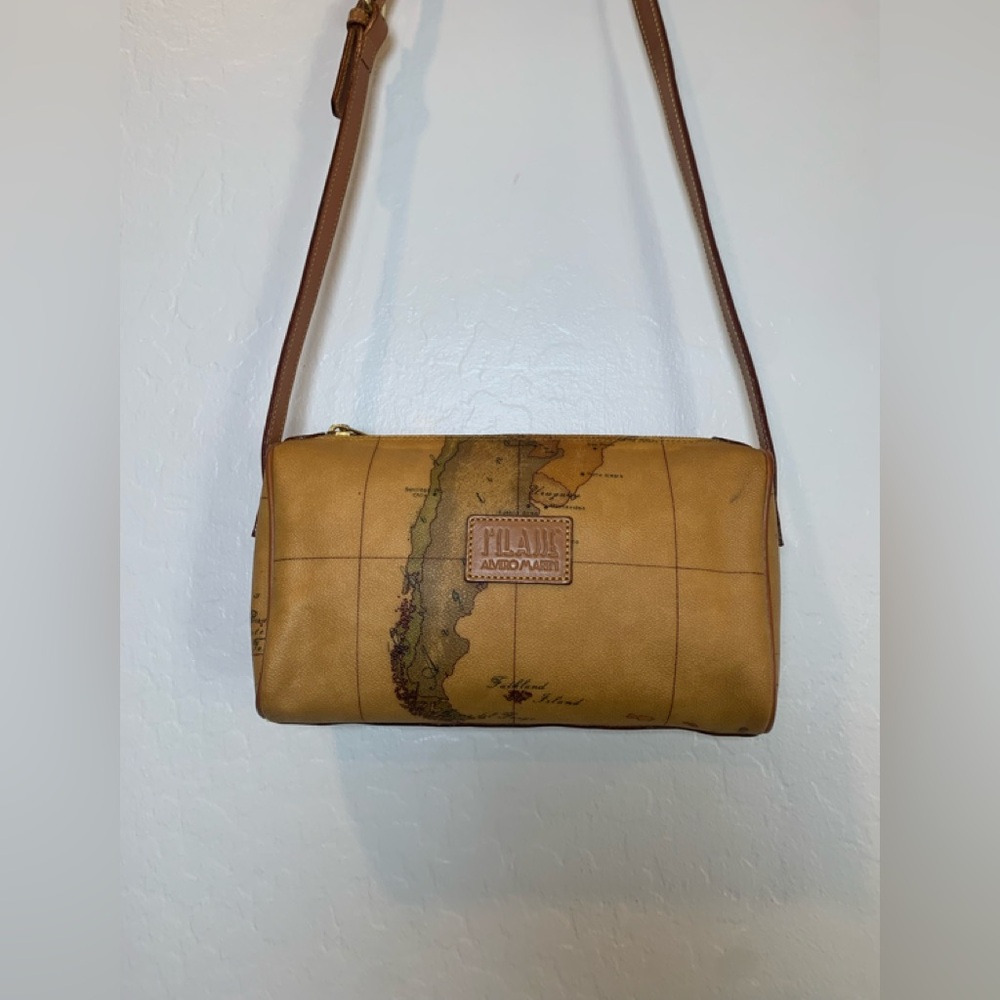 ALVIERO MARTINI World Map Vintage Crossbody Purse